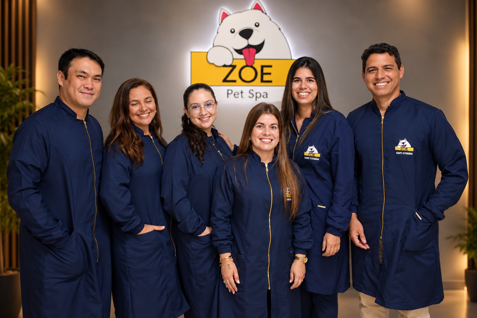 Equipe da Zoe Pet Spa reunida